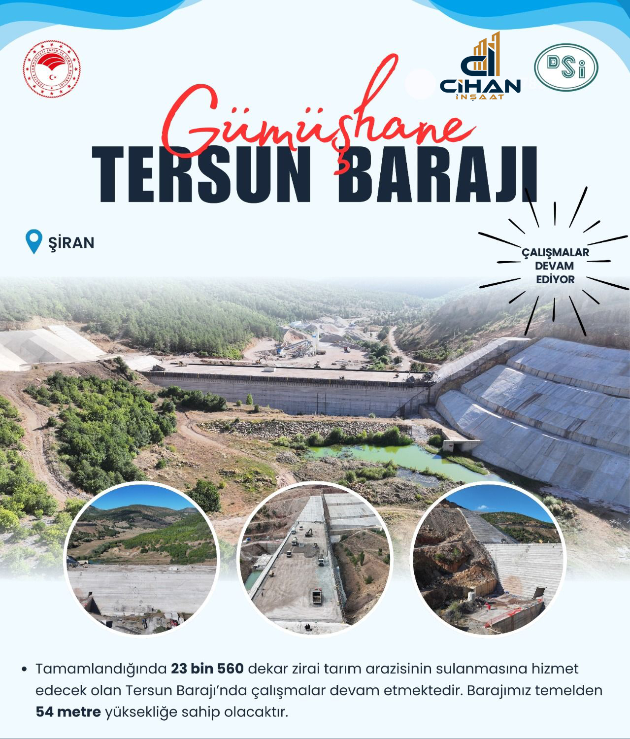 Gümüşhane Tersun Barajı Yapım İşi